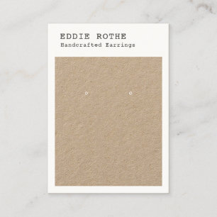 Rustikale, moderne Kraft Earring Display Business  Visitenkarte