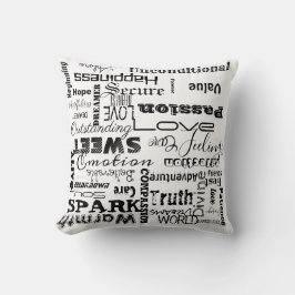 Rustikale moderne Liebe Ästhetische Schriftzeichen Kissen