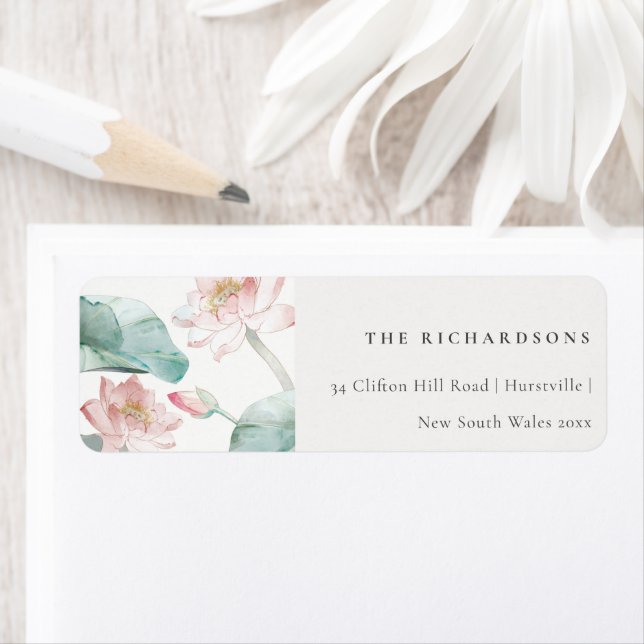 Rustikale, moderne Pastel Blush Green Wasserlilie  (Insitu)