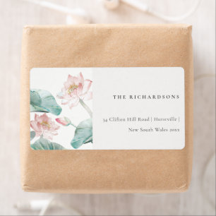 Rustikale, moderne Pastel Blush Green Wasserlilie