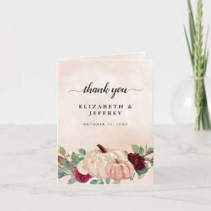 Rustikale moderne Pumpkins Land Fall Danke Karte