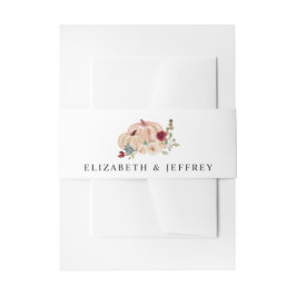 Rustikale moderne Pumpkins Land Hochzeit im Herbst Einladungsbanderole