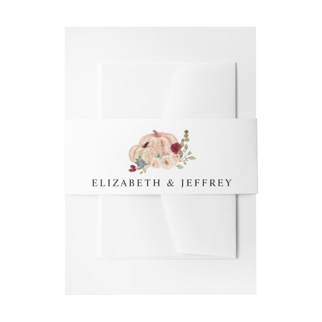 Rustikale moderne Pumpkins Land Hochzeit im Herbst Einladungsbanderole (Vorderseite Beispiel)