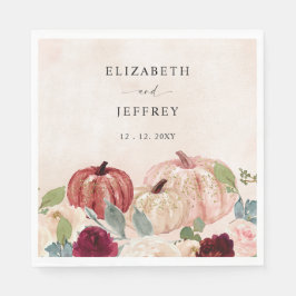 Rustikale moderne Pumpkins Land Hochzeit im Herbst Serviette