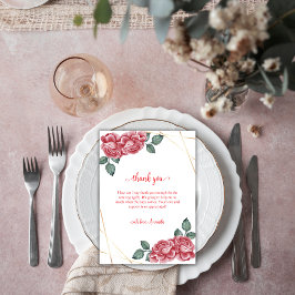 Rustikale moderne Rose Blumenstrauß Babydusche Dankeskarte