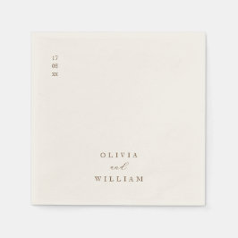 Rustikale moderne Schrift personalisierte Hochzeit Serviette