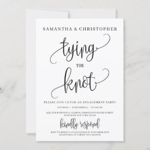 Rustikale moderne Typografie, die die Knotenknoten Einladung