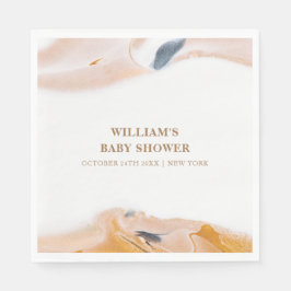 Rustikale moderne Wasserfarben Abstrakte Babydusch Serviette