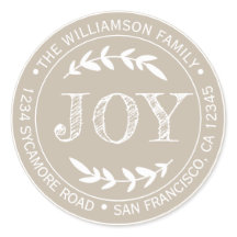 Rustikale Moderne Weihnachtsfreude Rücksendeadress