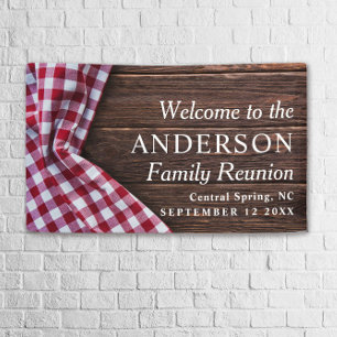 Rustikale moderne Wiedersehen Picnic GRILLEN Party Banner