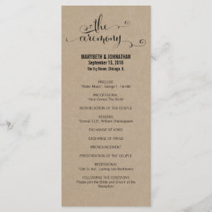Rustikale Moderne wir machen SkriptWedding Program Programm