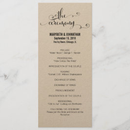 Rustikale Moderne wir machen SkriptWedding Program Programm