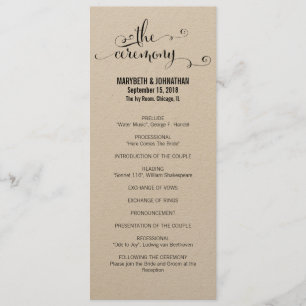 Rustikale Moderne wir machen SkriptWedding Program Programm