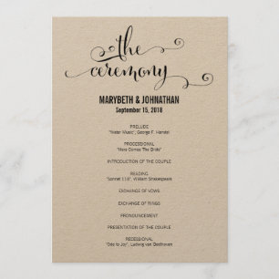Rustikale Moderne wir machen SkriptWedding Program Programm