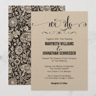 Rustikale Moderne wir schreiben Hochzeitskarte Einladung