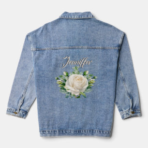 Rustikale Monografie des Hochzeitstichs Jeansjacke