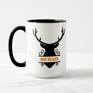 Rustikale Monogram Buck Jagd Tasse