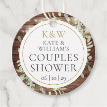 Rustikale Monogramm Grünpaare Polterabend