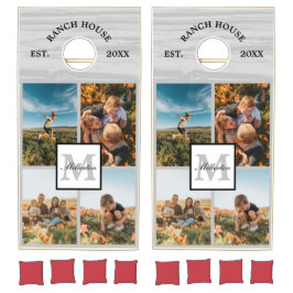 Rustikale Monogramm-Multifokus-Collage