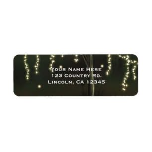 Rustikale Mossy Lighted Tree Wedding Einladung