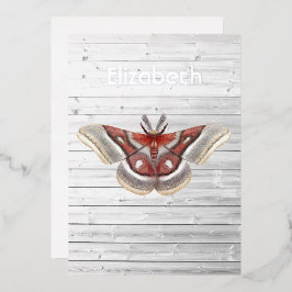 Rustikale Mottenfolie Folieneinladung