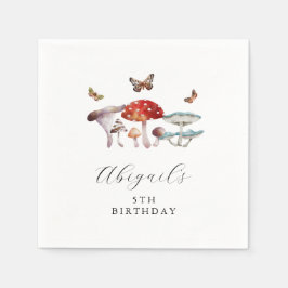 Rustikale Mushroom Geburtstagsparty Serviette