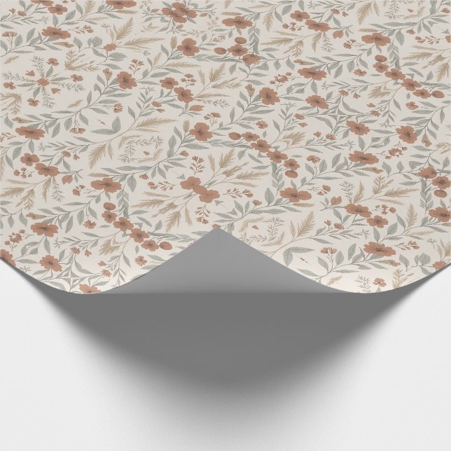 Rustikale Muttertagsblüte Geschenkpapier (Ecke)