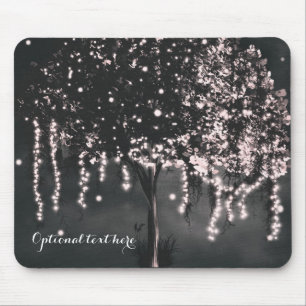 Rustikale Nacht Moosige Baumlichter Elegant Mousepad