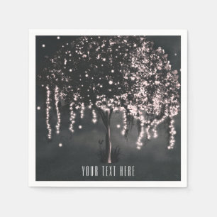 Rustikale Nacht Moosige Baumlichter Hochzeit Serviette