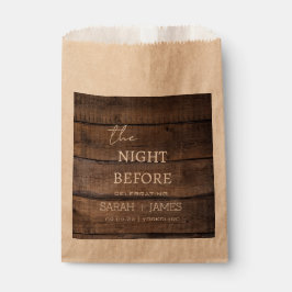 Rustikale Nacht vor Hochzeitsfeier Geschenktütchen