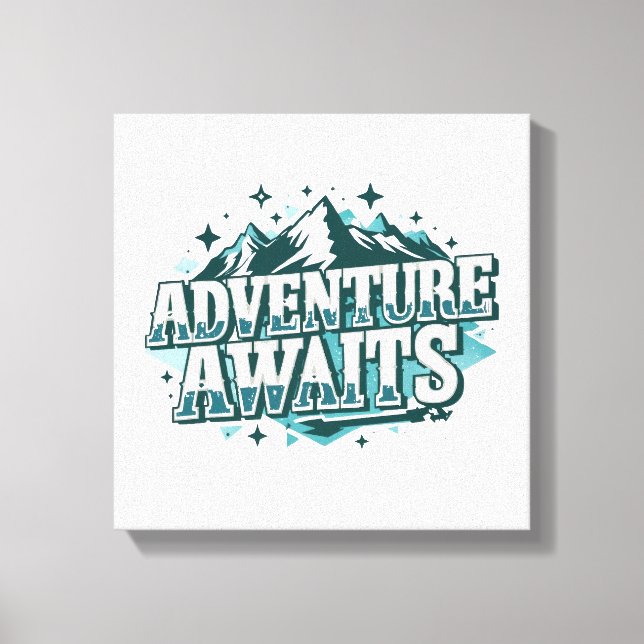 Rustikale Natur und Wandergrafik Leinwanddruck (Vorderseite)