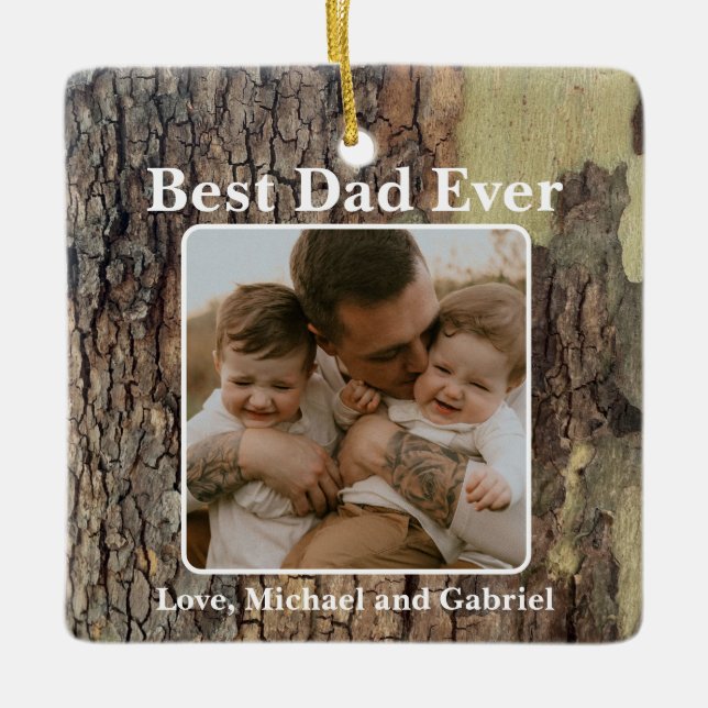 Rustikale, natürliche Bäume, die in Bedrängnis ger Keramikornament (Vorderseite)