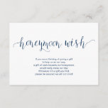 Rustikale Navy Blue Schrift, Hochzeitshoneymoon Begleitkarte<br><div class="desc">Das ist das rustikale Skript,  Hochzeitskarte. Sie können die Farben des Schriftartes ändern und Ihre Hochzeitsdetails in den entsprechenden Schriftart / Schrift hinzufügen.#TeeshaDerrick</div>