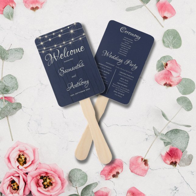 Rustikale Navy-Holz-String-Lichter Fächer (Von Creator hochgeladen)