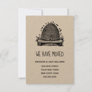 Rustikale neue Zuhause-Adresse  Ankündigung der Be