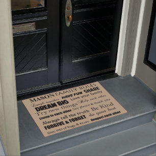 Rustikale neue Zuhause Personalisiert Fußmatte