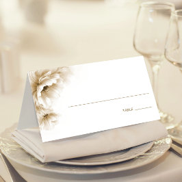 Rustikale neutrale Blumen-Hochzeitsplatzkarte Platzkarte