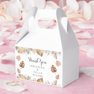 Rustikale neutrale Boho-Hochzeit Geschenkschachtel