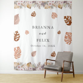 Rustikale neutrale Boho-Hochzeit Wandteppich