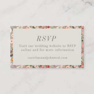 Rustikale neutrale Erdung Boho Wedding RSVP Begleitkarte