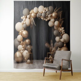 Rustikale neutrale Farben Ballon Arch Hanging Wandteppich