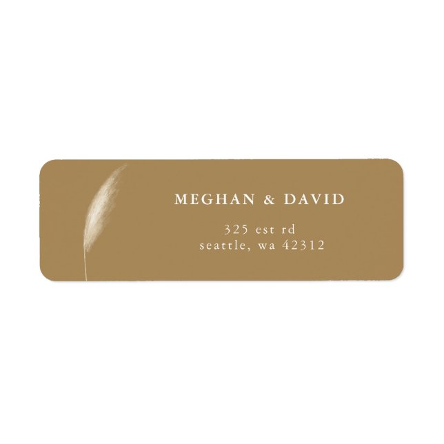 Rustikale neutrale Groß-Hochzeit von Boho Pampas (Vorne)