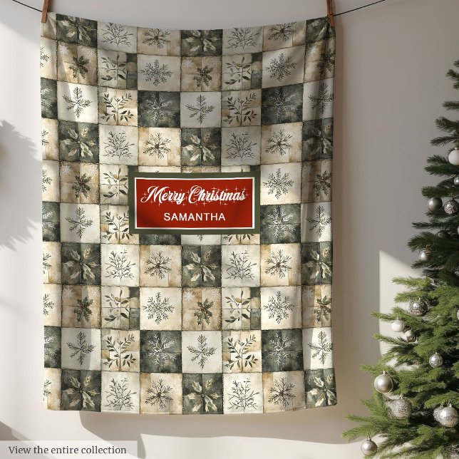 Rustikale, neutrale Pastellfarben Patchwork Fleecedecke (Watercolor Rustic Neutral Pastel Colors Patchwork Fleece Blanket)