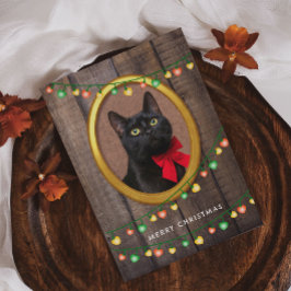 Rustikale Niedlich frohe Weihnachtsbeleuchtung Ihr Feiertagskarte