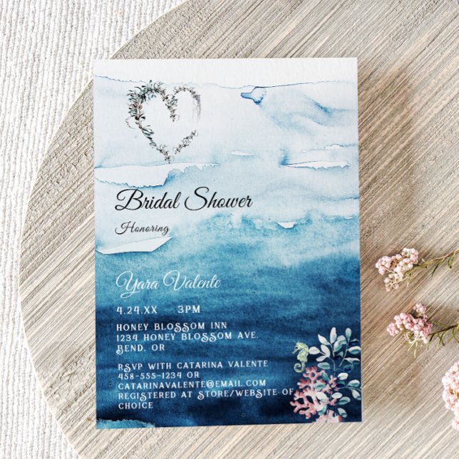 Rustikale Ocean Bridal Dusche Einladung (Von Creator hochgeladen)