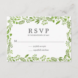 Rustikale Olivenhaine Elegante Hochzeit RSVP Karte