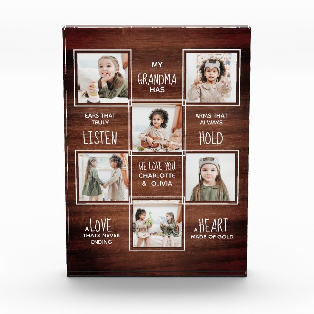 Rustikale Oma Picture Collage Großmutter Fotoblock