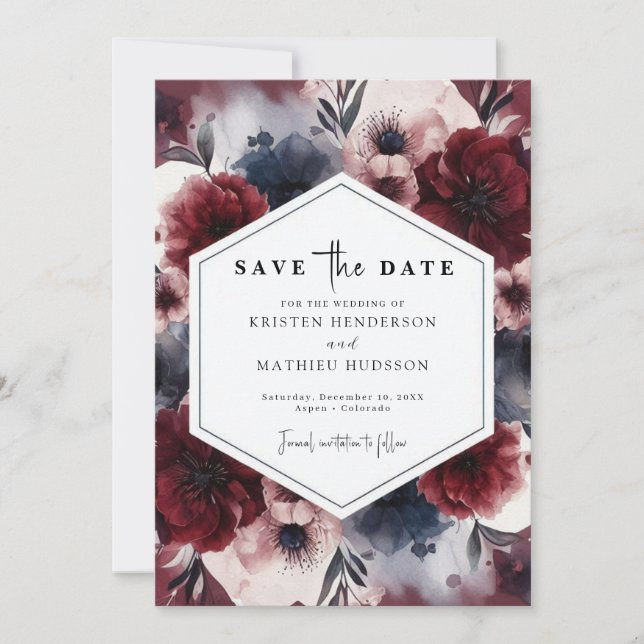Rustikale Online-Hochzeit Save The Date (Vorderseite)