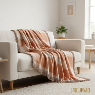 Rustikale Orange-Creme-Büffel-Karo-Farmhausdecke Decke