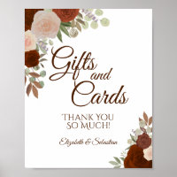 Rustikale Orange Fall Rose Geschenke & Karten Hoch